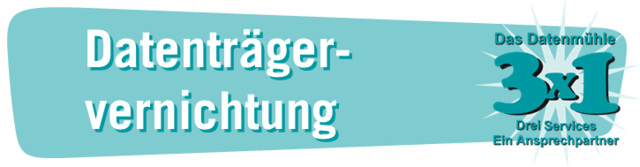 Datenmühle 3x1: Datenträgervernichtung